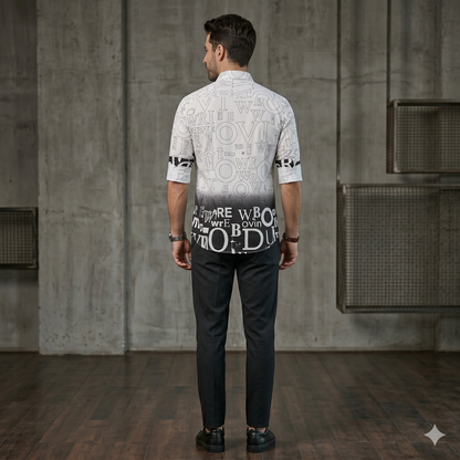 Urban Fade Typography Shirt