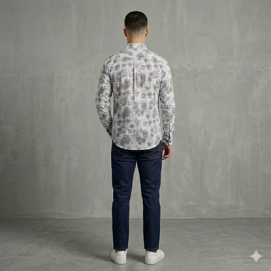 Men's Luxury Abstract Print Shirt | Tailored Regular Fit