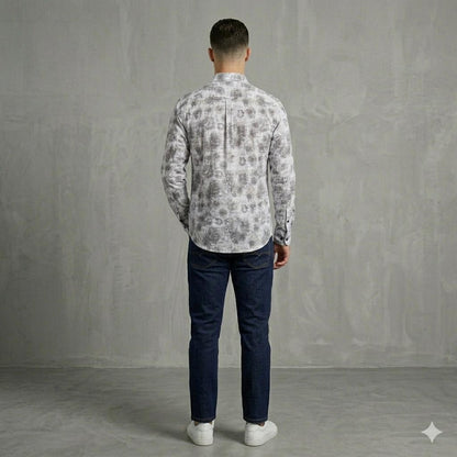 Men's Luxury Abstract Print Shirt | Tailored Regular Fit