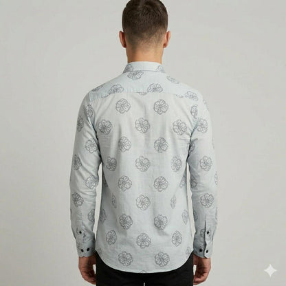 Men's Smart Casual Blossom Print Shirt | Tailored Fit