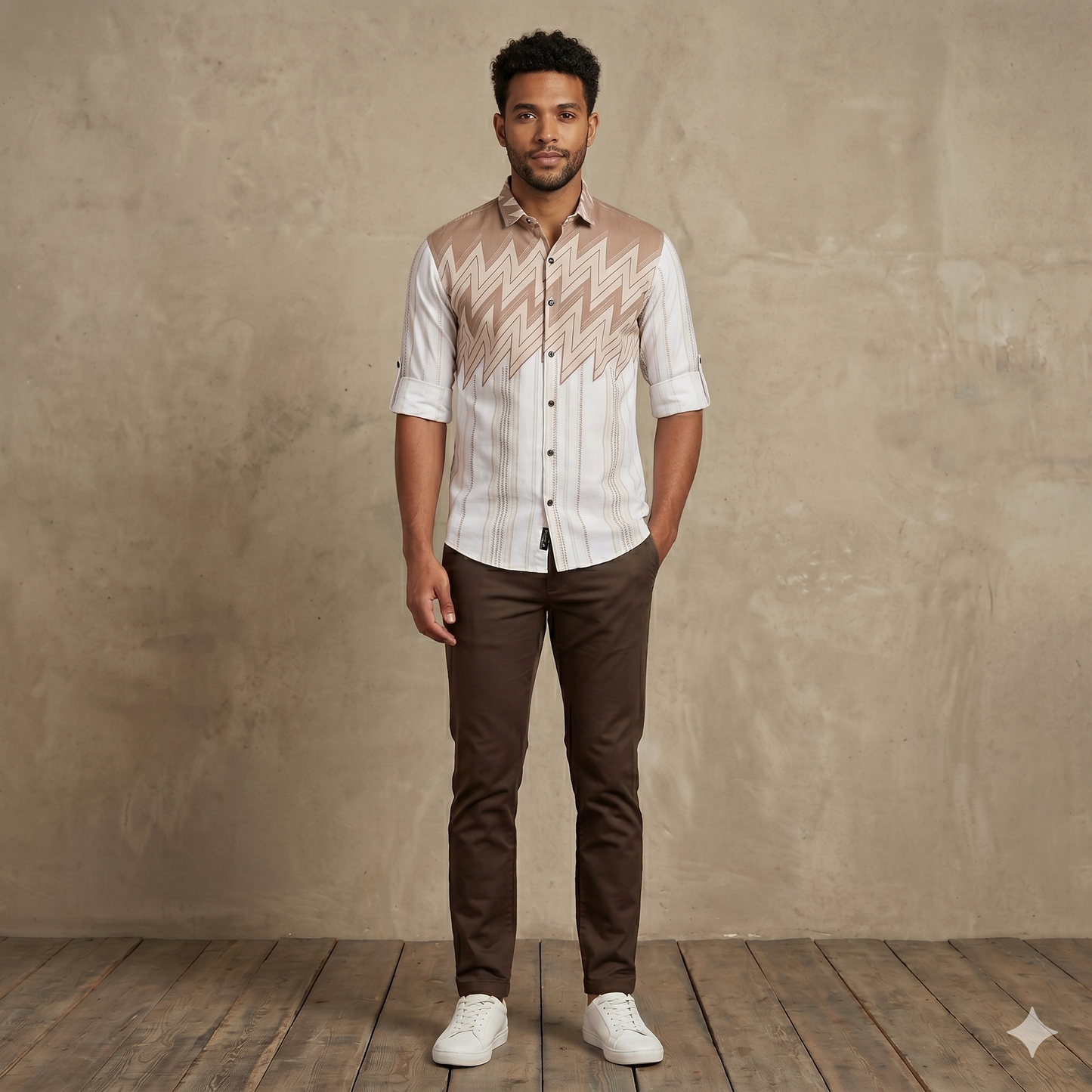Signature Zig-Zag Slim Fit Shirt