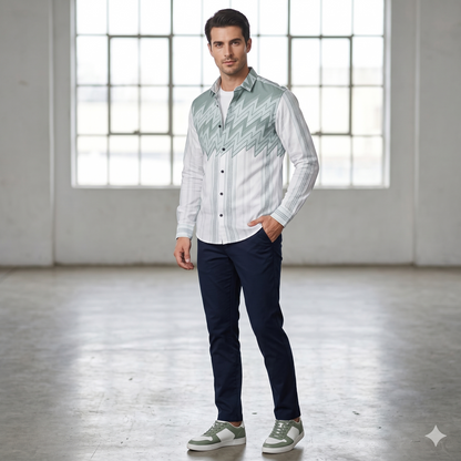 Signature Zig-Zag Slim Fit Shirt
