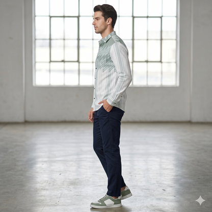 Signature Zig-Zag Slim Fit Shirt
