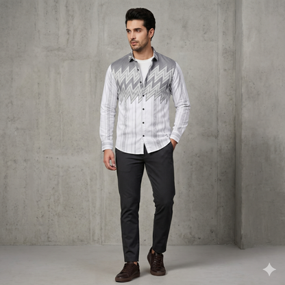 Signature Zig-Zag Slim Fit Shirt