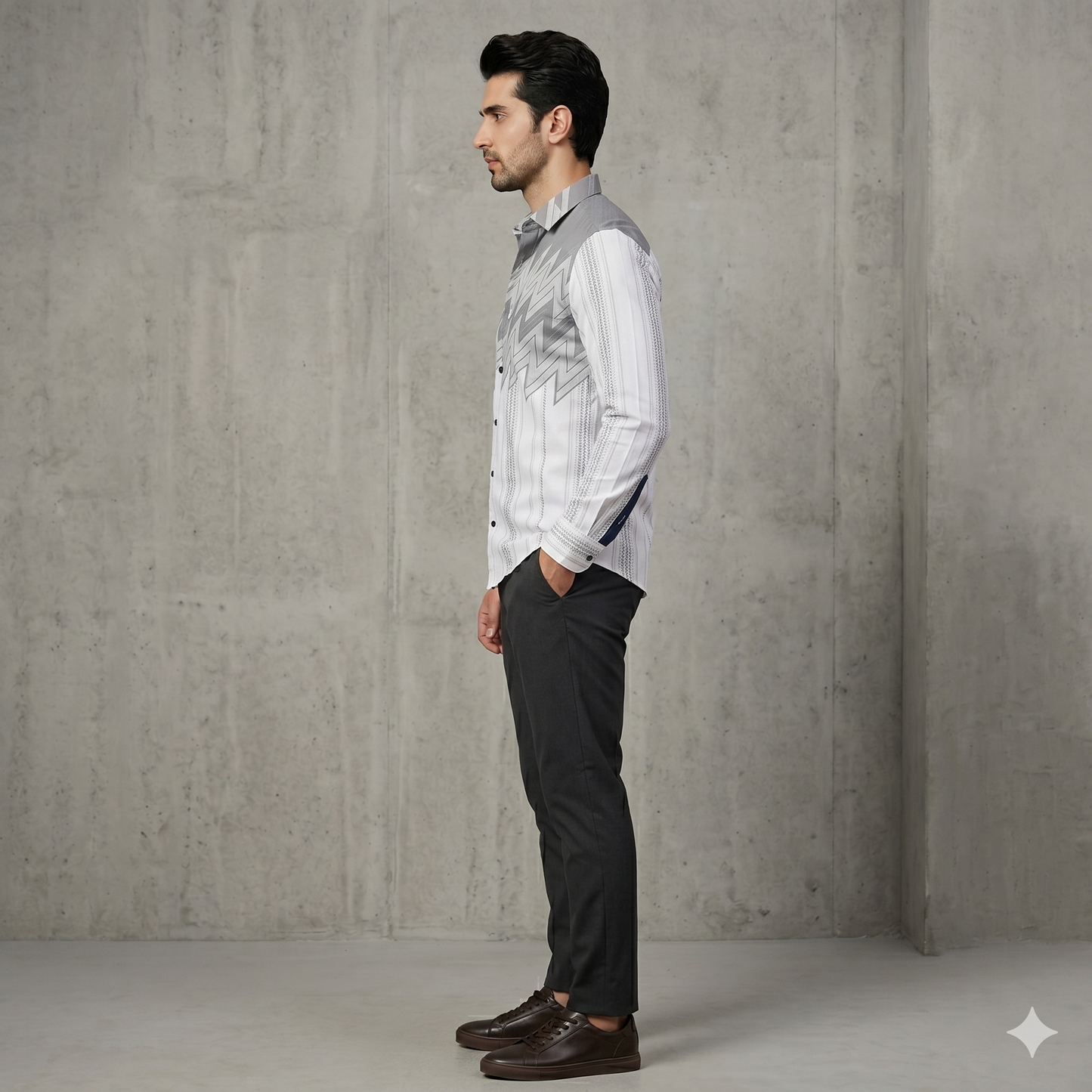 Signature Zig-Zag Slim Fit Shirt