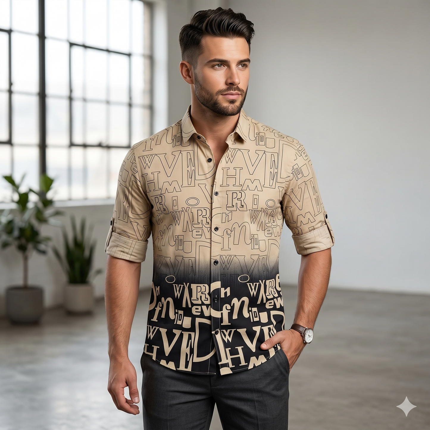 Urban Fade Typography Shirt